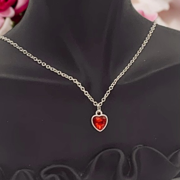 Source Unknown Jewelry - Heart Red Crystal Necklace With Lobster Clasp Valentine